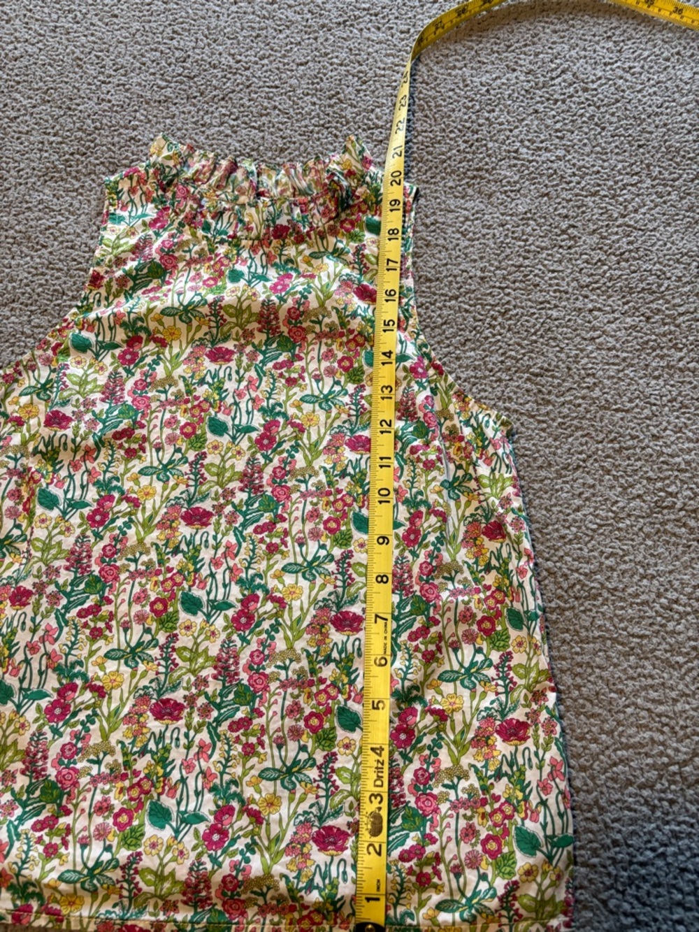 EUC - J Crew X Liberty Ruffled Neck Sleeveless Blouse (100% Cotton) - Picture 7 of 11